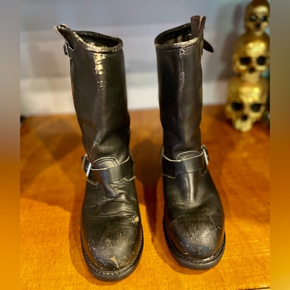 Vintage Harley Davidson Biker Boots - Picture 3 of 5